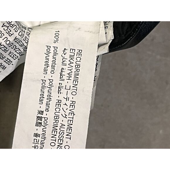 Zara Faux Leather Skirt Womens Medium Tie Dye Snap Front A-Line Black Blue - Picture 5 of 6